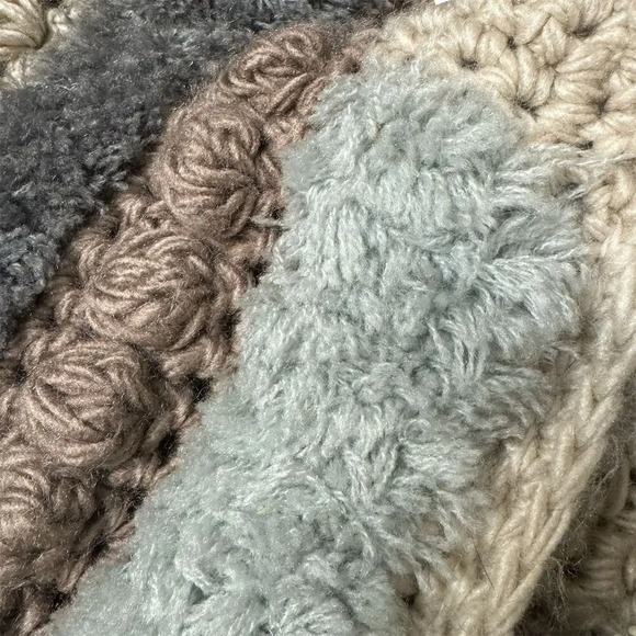 Vintage Le Sweater Women's S Striped Hand Knit Pom Pom Cardigan - Picture 6 of 7